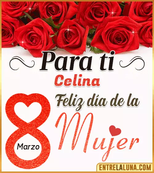 Tarjetas del día de la Mujer Celina