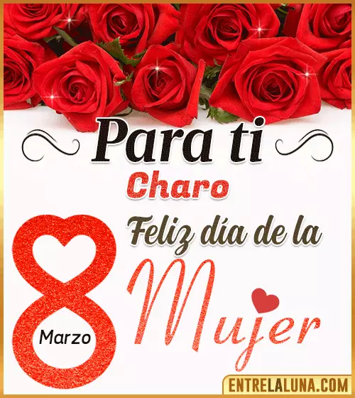 Tarjetas del día de la Mujer Charo