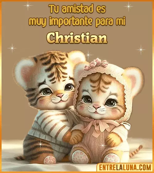 Tu amistad es muy importante para mi Christian