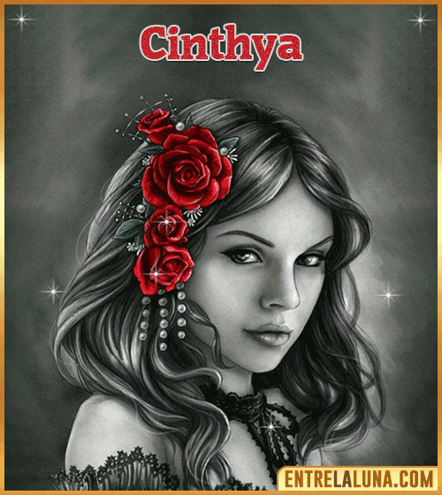 Imagen gif con nombre de mujer Cinthya