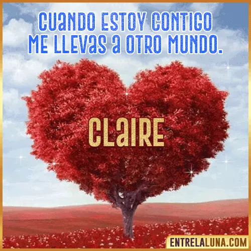 Frases de Amor cuando estoy contigo Claire