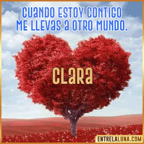 Frases de Amor cuando estoy contigo Clara