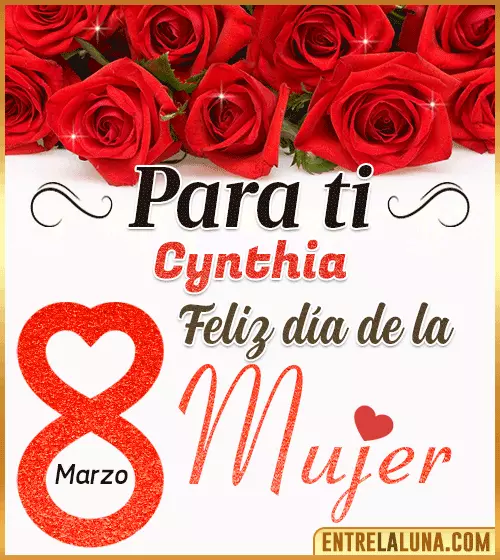 Tarjetas del día de la Mujer Cynthia