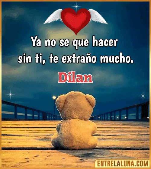 Te extraño mucho Dilan