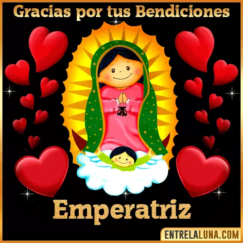 Imagen de la Virgen de Guadalupe con nombre Emperatriz
