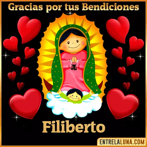 Imagen de la Virgen de Guadalupe con nombre Filiberto