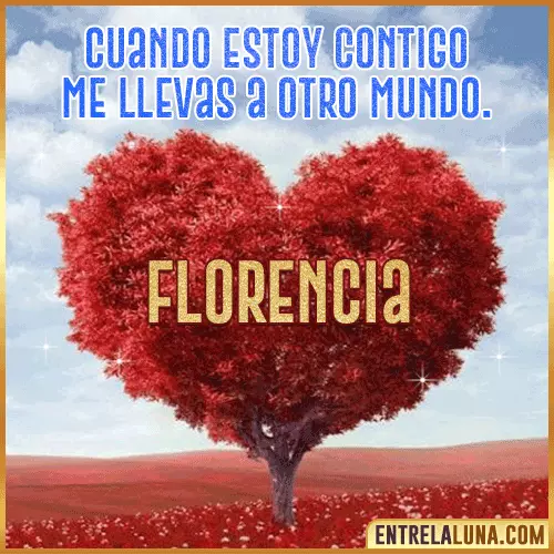 Frases de Amor cuando estoy contigo Florencia