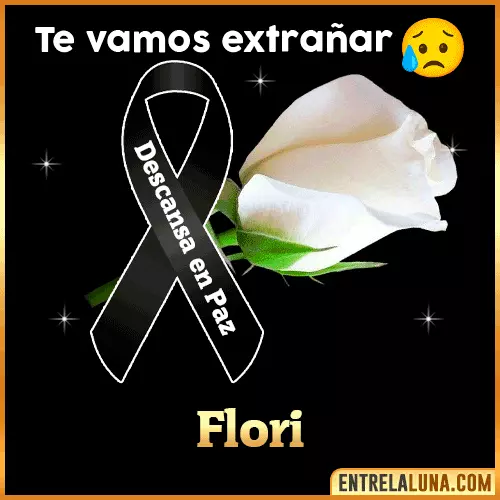 Imagen de luto con Nombre Flori