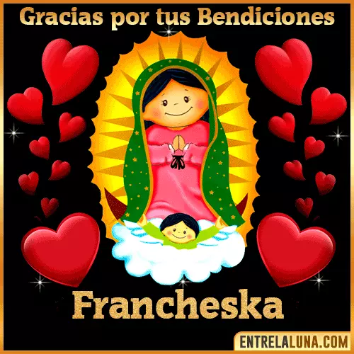 Imagen de la Virgen de Guadalupe con nombre Francheska