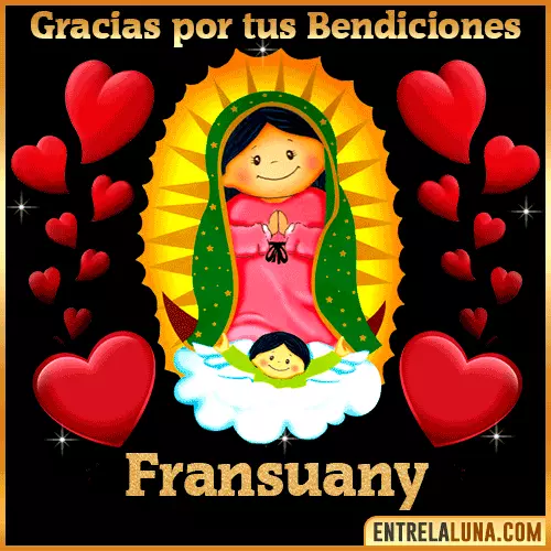 Imagen de la Virgen de Guadalupe con nombre Fransuany