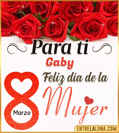 Tarjetas del día de la Mujer Gaby