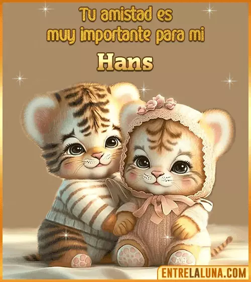 Tu amistad es muy importante para mi Hans