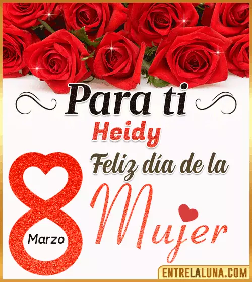 Tarjetas del día de la Mujer Heidy