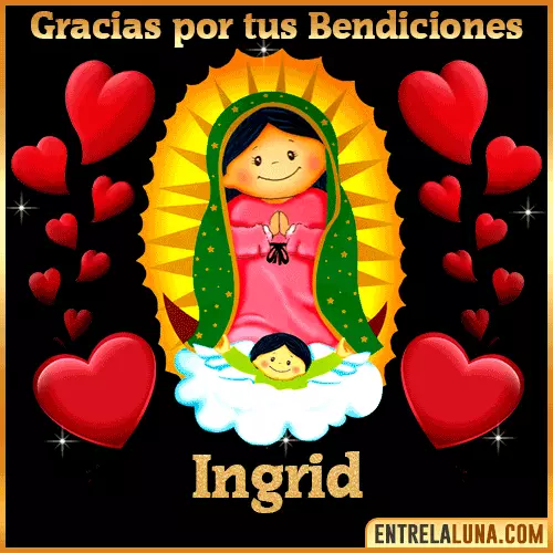 Imagen de la Virgen de Guadalupe con nombre Ingrid