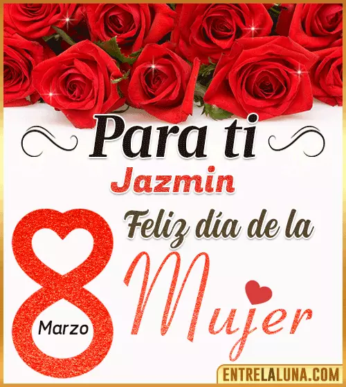 Tarjetas del día de la Mujer Jazmin