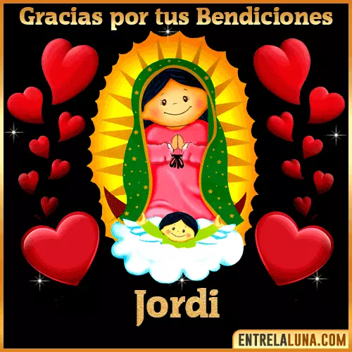 Imagen de la Virgen de Guadalupe con nombre Jordi
