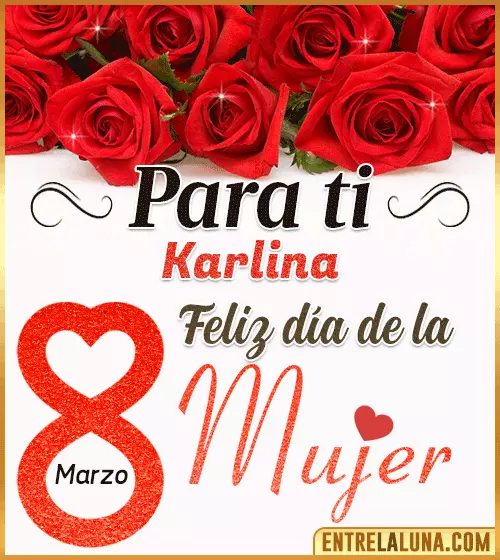 Tarjetas del día de la Mujer Karlina