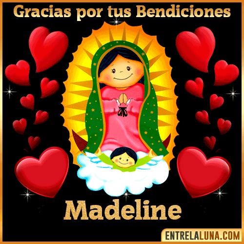 Imagen de la Virgen de Guadalupe con nombre Madeline