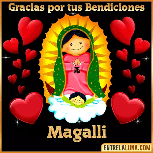 Imagen de la Virgen de Guadalupe con nombre Magalli