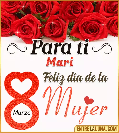 Tarjetas del día de la Mujer Mari