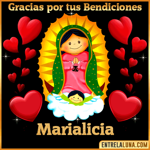 Imagen de la Virgen de Guadalupe con nombre Marialicia