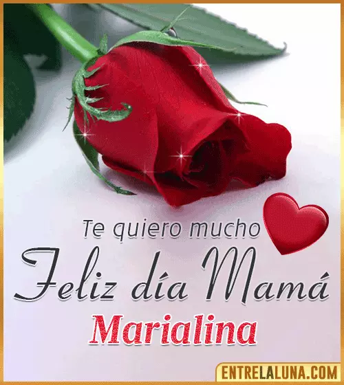 Feliz día Mamá te quiero mucho Marialina