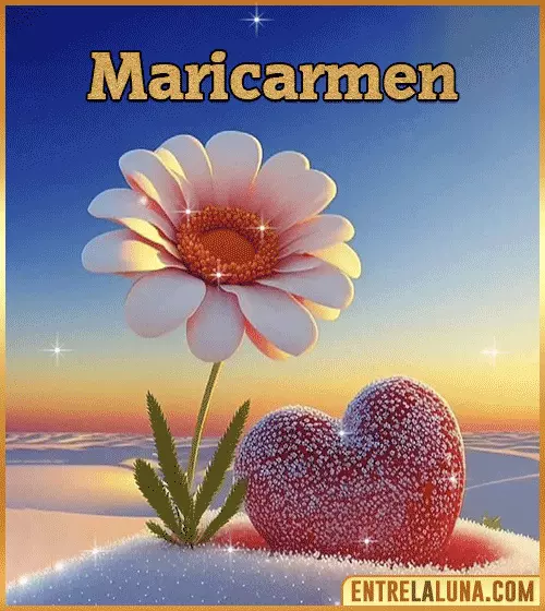 Imagen bonita de flor con Nombre Maricarmen