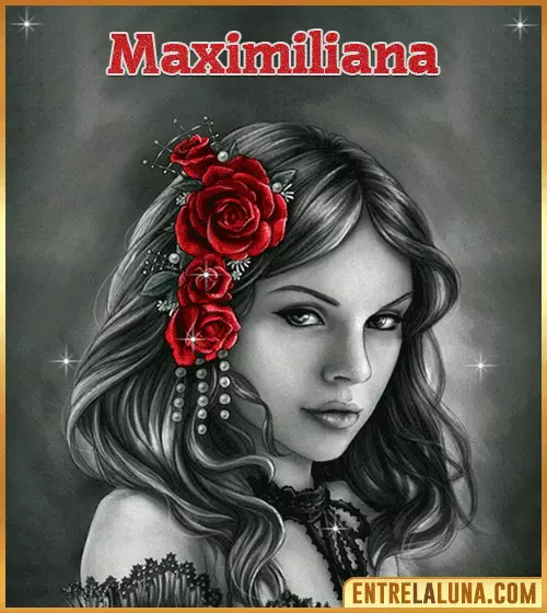 Imagen gif con nombre de mujer Maximiliana