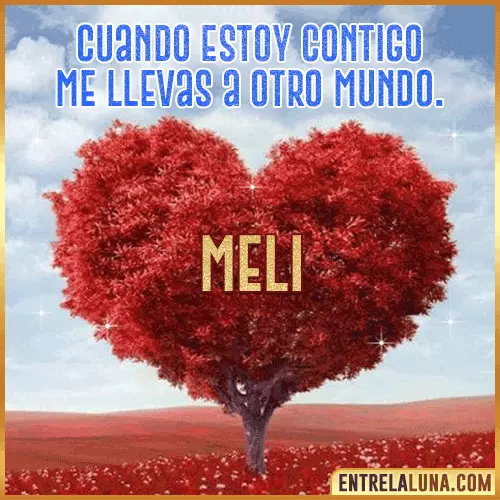 Frases de Amor cuando estoy contigo Meli