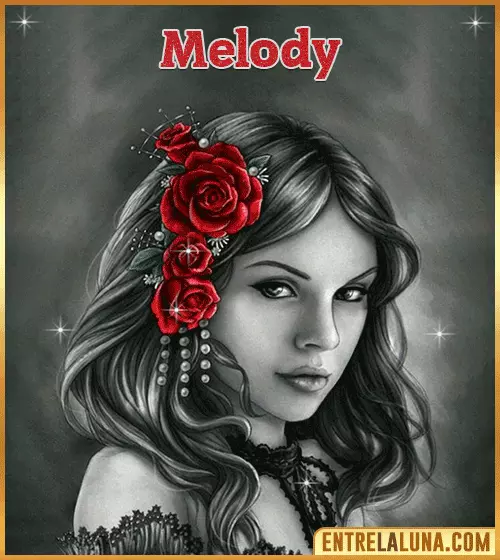 Imagen gif con nombre de mujer Melody