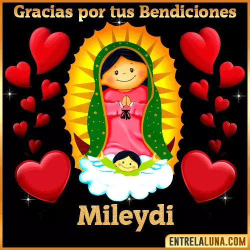 Imagen de la Virgen de Guadalupe con nombre Mileydi