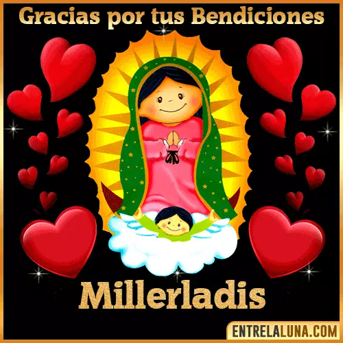 Imagen de la Virgen de Guadalupe con nombre Millerladis