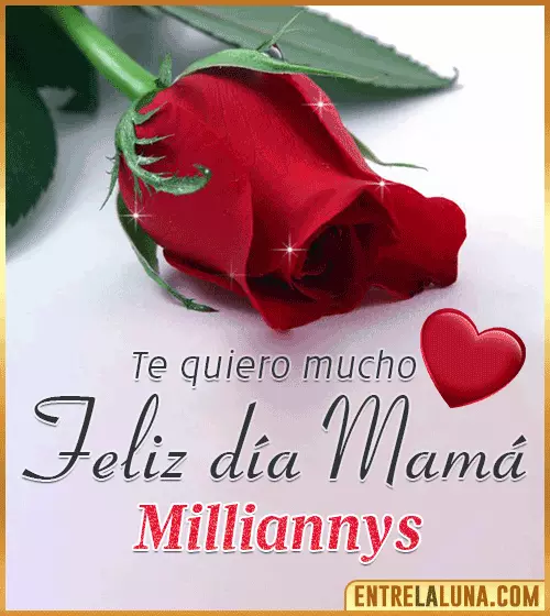 Feliz día Mamá te quiero mucho Milliannys