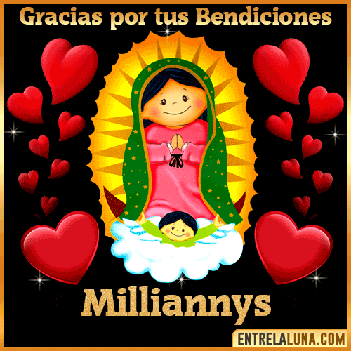 Imagen de la Virgen de Guadalupe con nombre Milliannys