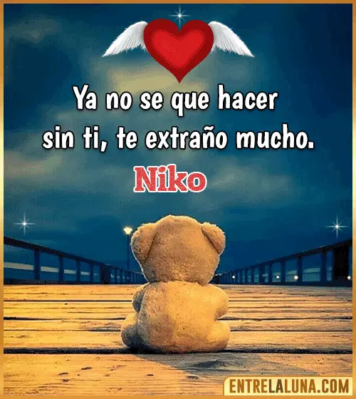 Te extraño mucho Niko