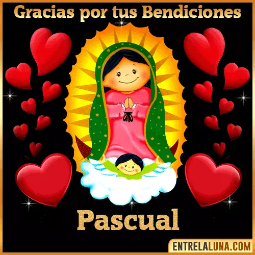 Imagen de la Virgen de Guadalupe con nombre Pascual