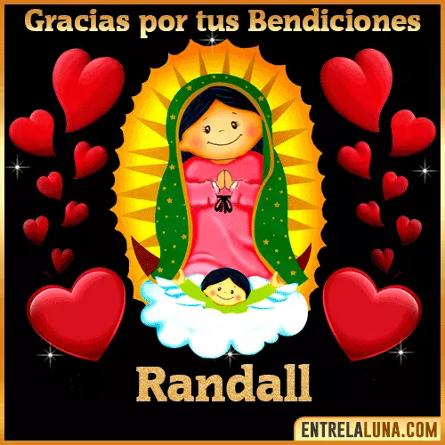 Imagen de la Virgen de Guadalupe con nombre Randall