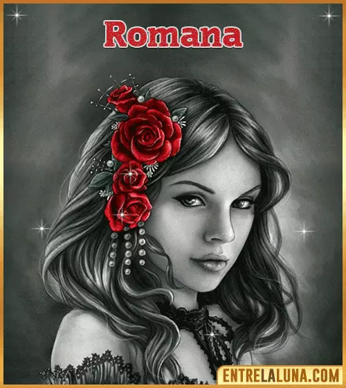 Imagen gif con nombre de mujer Romana