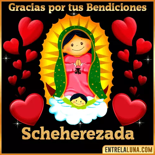 Imagen de la Virgen de Guadalupe con nombre Scheherezada