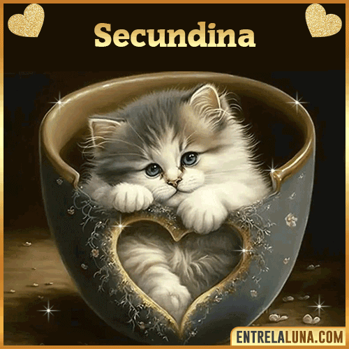 Imagen de tierno gato con nombre Secundina