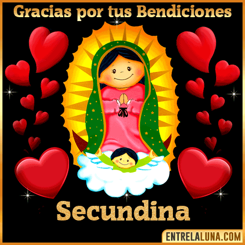 Imagen de la Virgen de Guadalupe con nombre Secundina