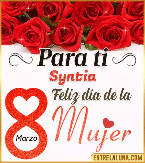 Tarjetas del día de la Mujer Syntia
