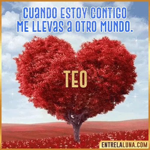 Frases de Amor cuando estoy contigo Teo