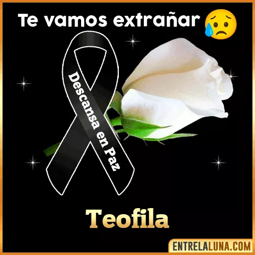 Imagen de luto con Nombre Teofila