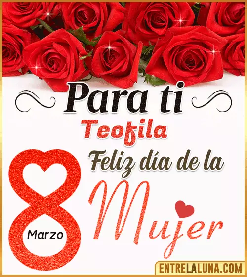 Tarjetas del día de la Mujer Teofila