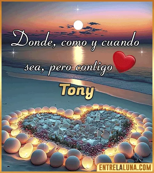 Donde, como y cuando sea, pero contigo amor Tony