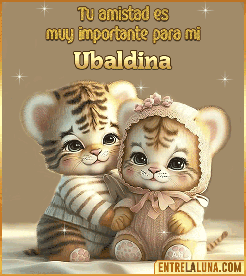 Tu amistad es muy importante para mi Ubaldina