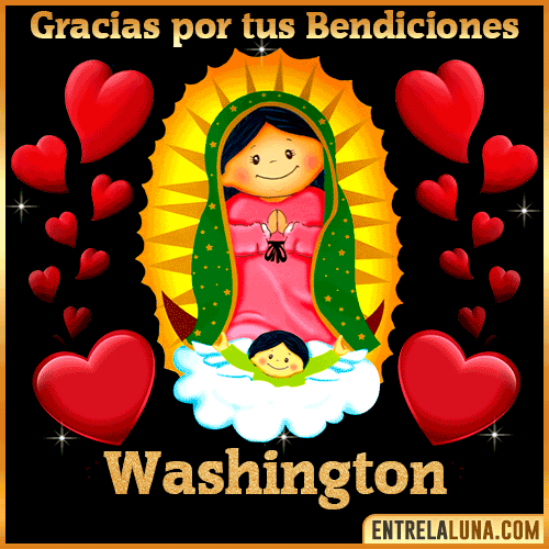 Imagen de la Virgen de Guadalupe con nombre Washington