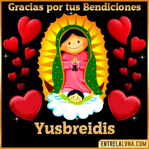 Imagen de la Virgen de Guadalupe con nombre Yusbreidis